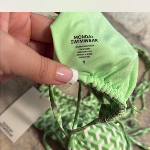 Green Patterned Bikini Set - Picture 4 of 4